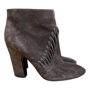 Sigerson Morrison Gray Suede Ankle Booties Size 9.5